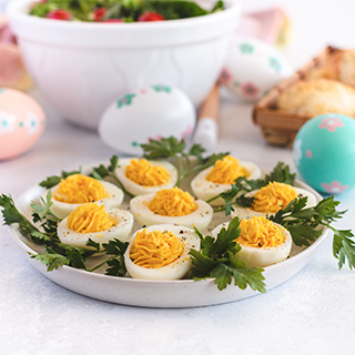 Deviled Eggs With Swiss Dressing